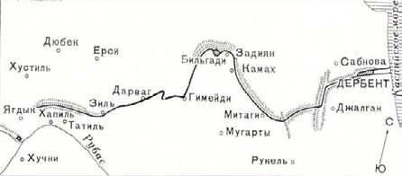Схематический план фортов Даг-бары